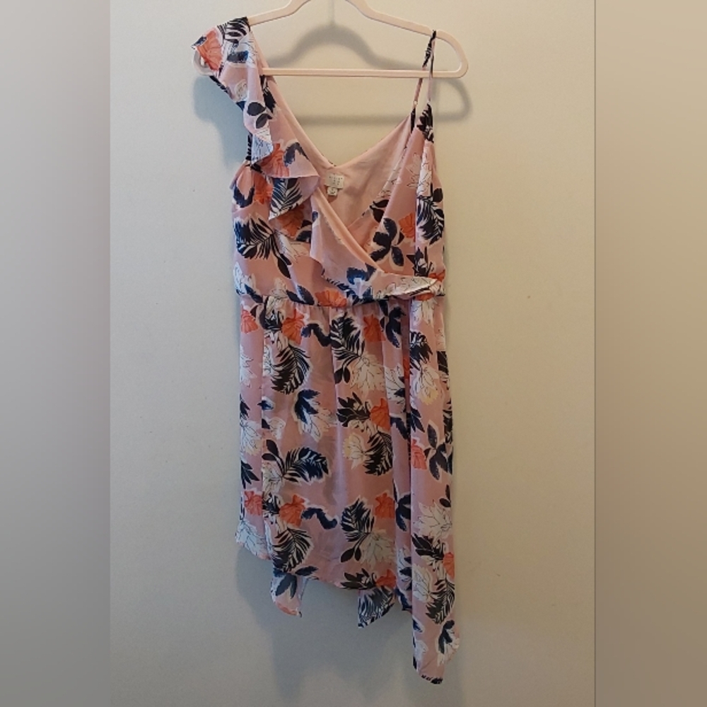 Floral Pink Sleeveless Dress